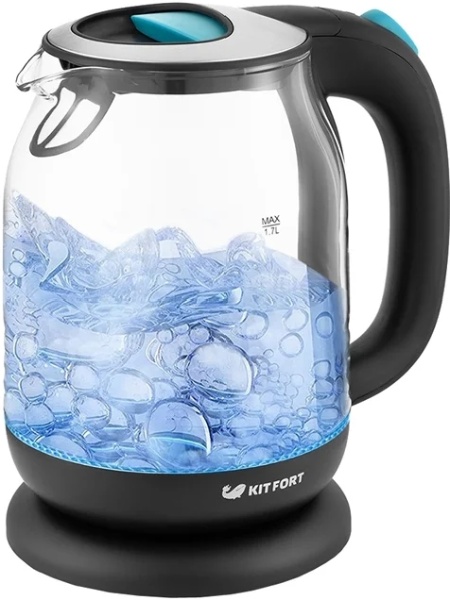 Электрочайник Kitfort КТ-654-1 черный-синий