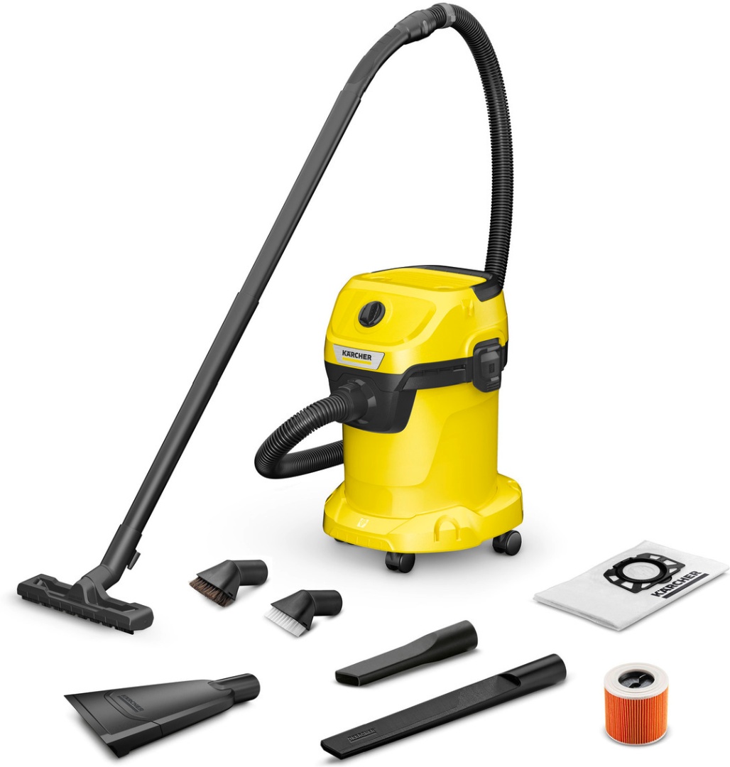 Пылесос Karcher WD 3 V-17/6/20 Car YYY, желтый