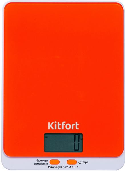 Кухонные весы Kitfort KT-803-5 оранжевый