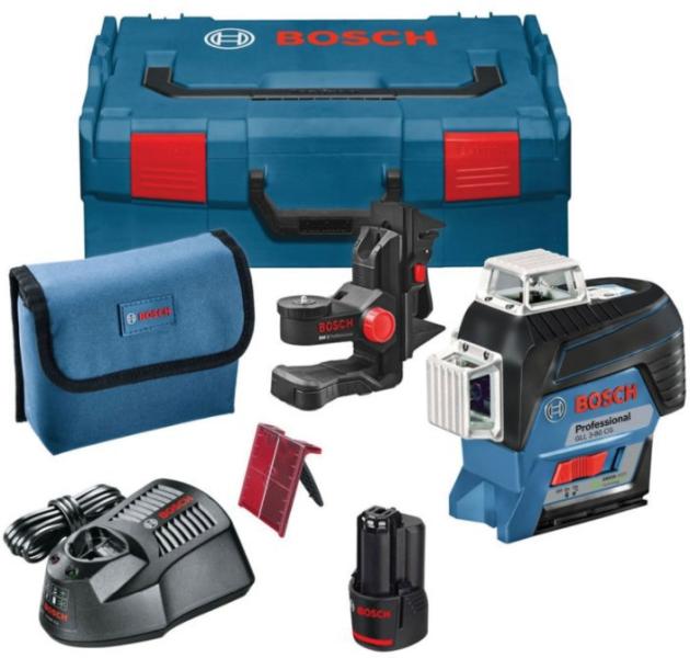 Лазерный уровень Bosch GLL 3-80C+ BM1 + LR7 + L-boxx 0601063R05