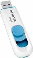 USB Flash карта Adata AC008-16G-RWE 16Gb бело-голубая