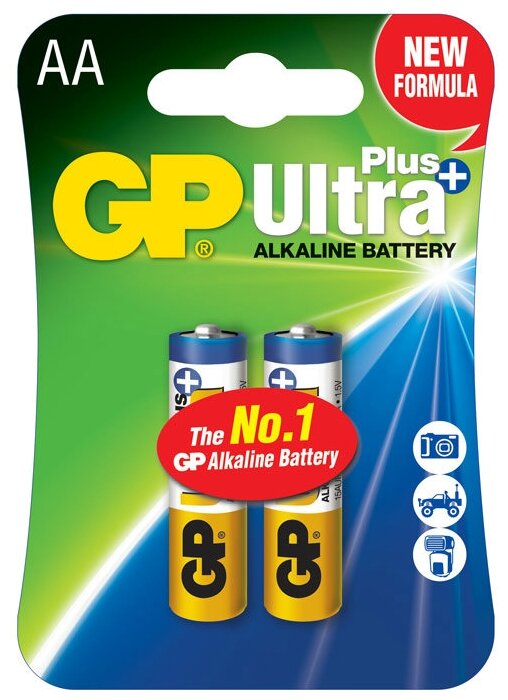Батарейка GP Ultra Plus Alkaline AA, 2 шт