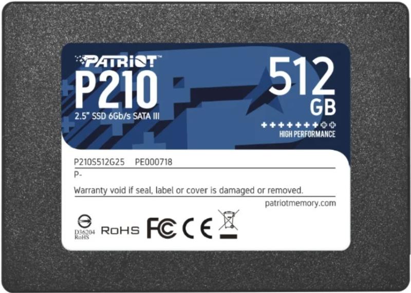 Твердотельный накопитель Patriot P210 P210S512G25 512Gb