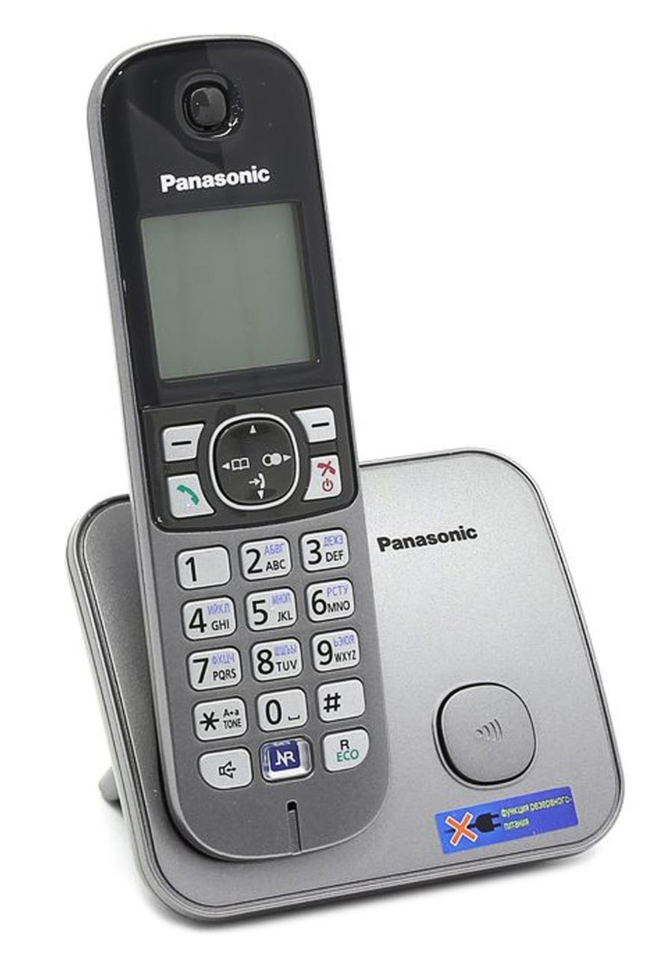 Радиотелефон Panasonic KX-TG6811RUM серый металлик