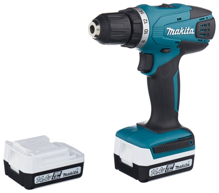 Аккумуляторная дрель-шуруповерт Makita DF347DWE Li-Ion 1.5 А·ч 14.4 В х2 кейс 30 Н·м