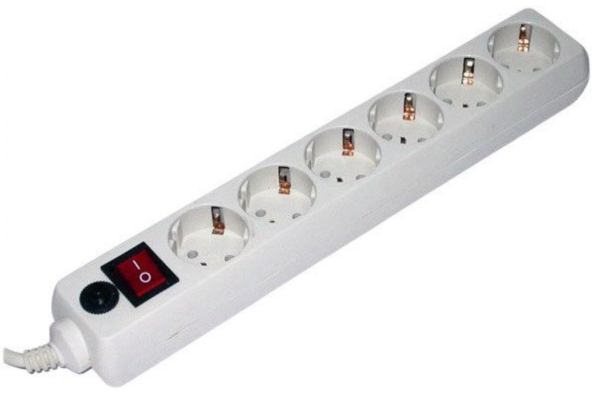 Сетевой фильтр Гарнизон ЕНW-6 белый 1.8