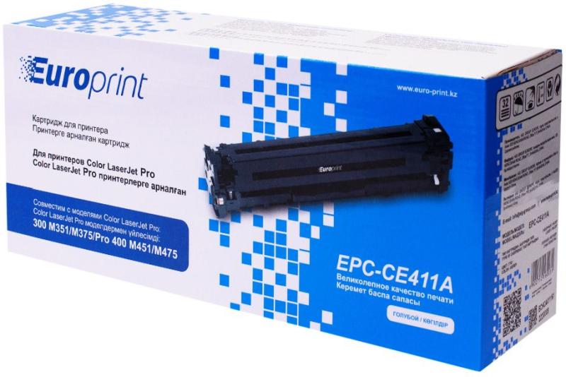 Картриджи Europrint EPC-CE411A голубой