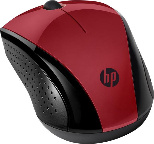 Мышь HP 220 красный-черный