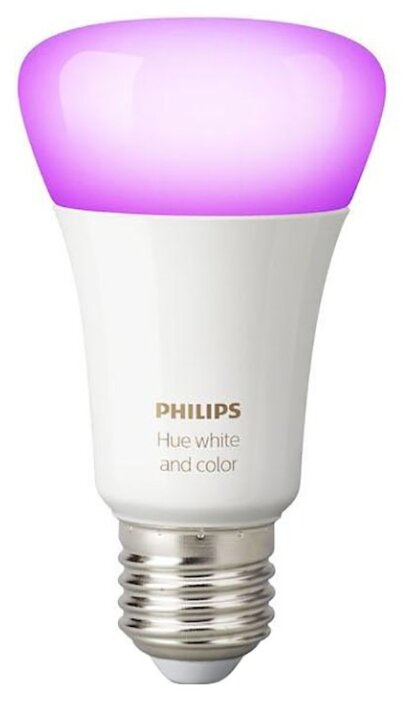 Лампа светодиодная Philips Hue White and Color, E27, A60, 9Вт