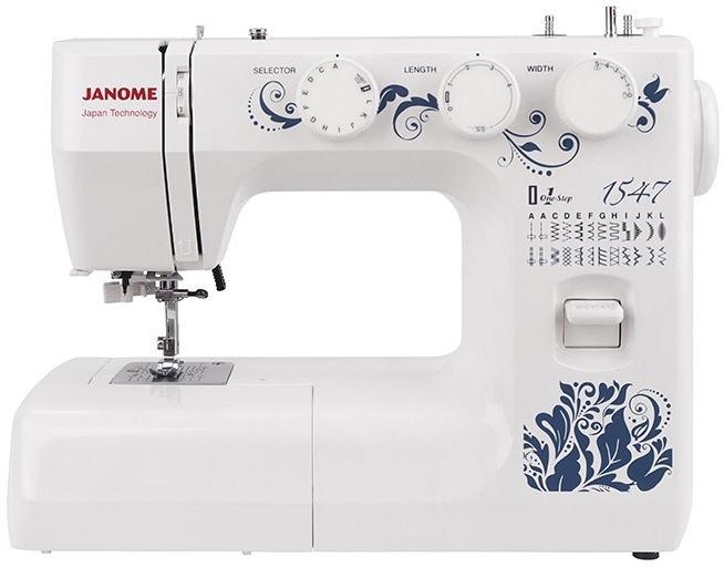 Швейная машина Janome 1547 белый-синий