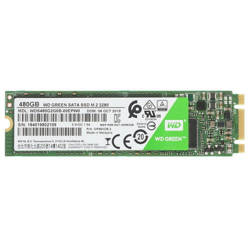 Жесткий диск SSD Western Digital Green WDS480G2G0B, M.2, SATA III 480 Gb