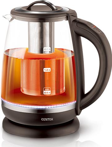 Электрочайник CENTEK CT-0017 Brooklyn черный-прозрачный...