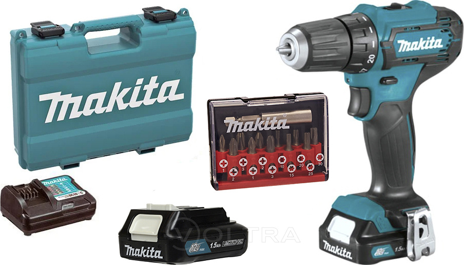 Дрель-шуруповерт Makita DF333DYX14 + набор бит D-31083