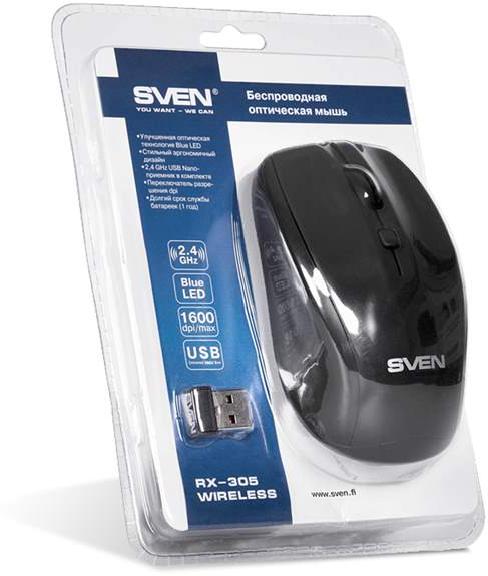 Мышь Sven RX-305 Wireless черная