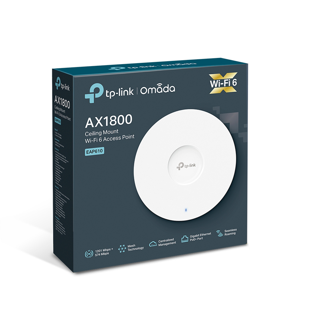 Wi-Fi точка доступа TP-Link EAP610 AX1800, белая