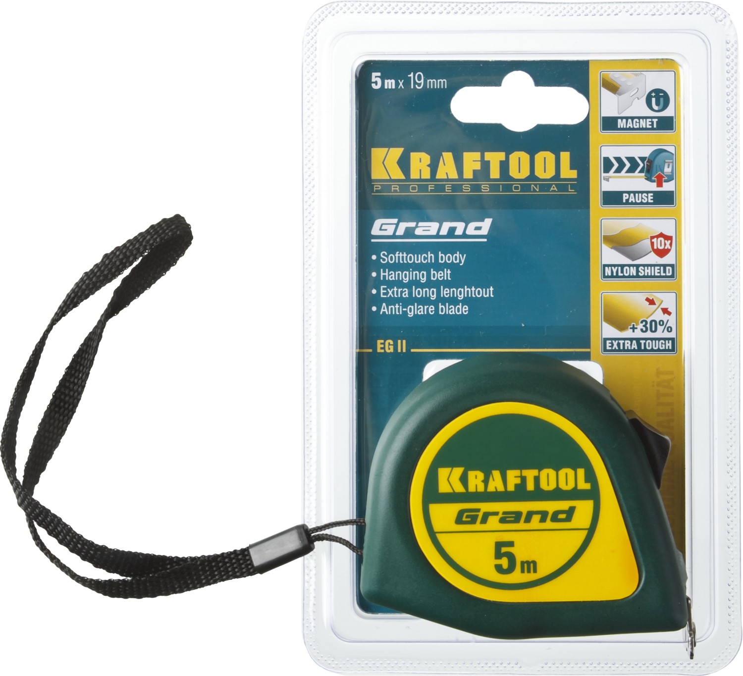 Рулетка Kraftool Grand 34022-05-19, 5м х 19мм