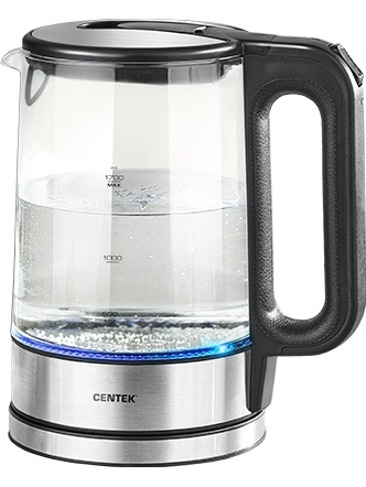Электрочайник Centek  CT-0032 черный-серебристый