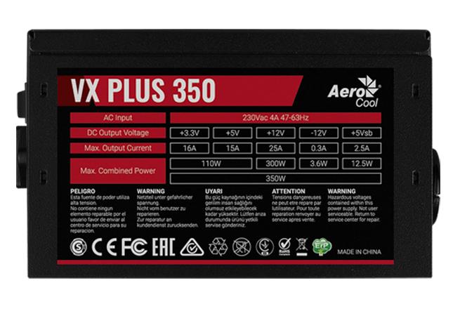 Блок питания Aerocool Vx  Plus 350W