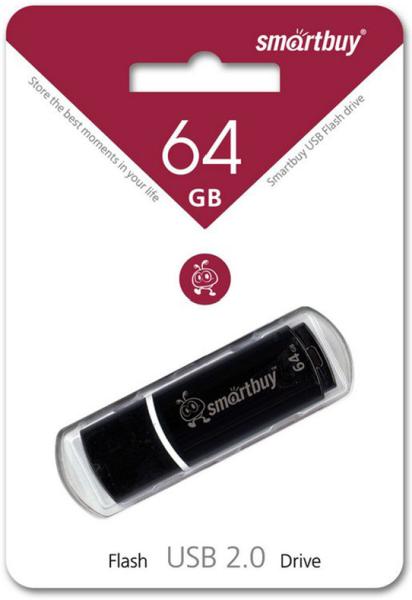 USB Flash карта Smartbuy Crown SB64GBCRW-K, 64Gb, черная