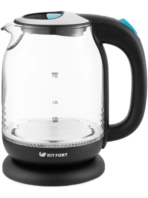 Электрочайник Kitfort КТ-654-1 черный-синий