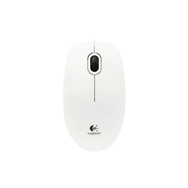 Мышь Logitech B100, белая , USB