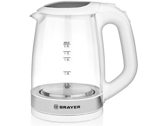 Brayer 1040BR-WH ақ электрлік шәйнек