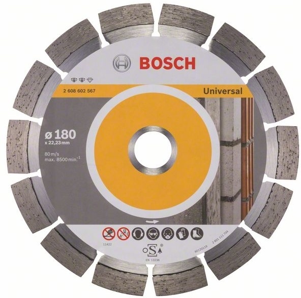 Диск алмазный отрезной Bosch EF Universal, 2608602567, 180х22.2