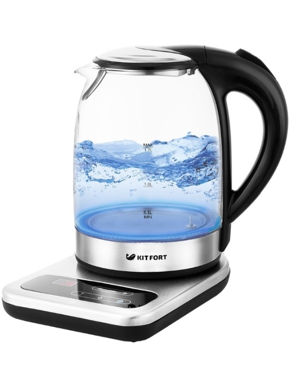 Электрочайник Kitkort КТ-657 серебристый