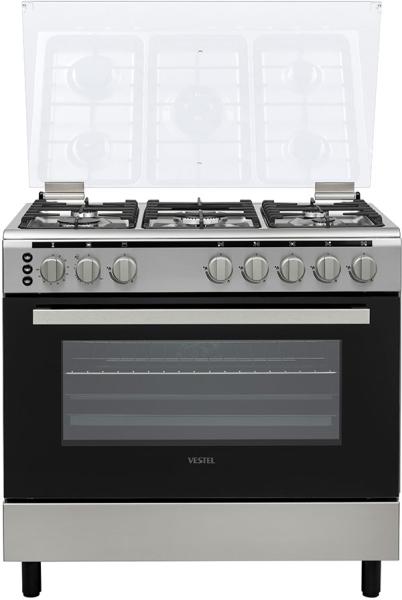 Vestel F96FG50X2 күміс түсті ас үй пеші 